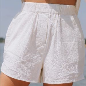 Daily Drills Yellow Seersucker Shorts NWT